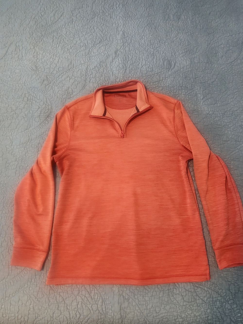 Club Room Performance Pullover in Coral